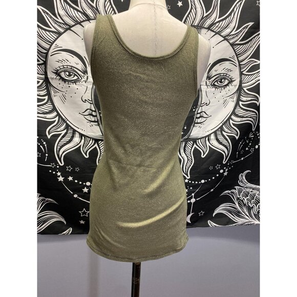 2 a new day sleeveless tanks gold metallic & blue striped M/Large - Picture 3 of 5